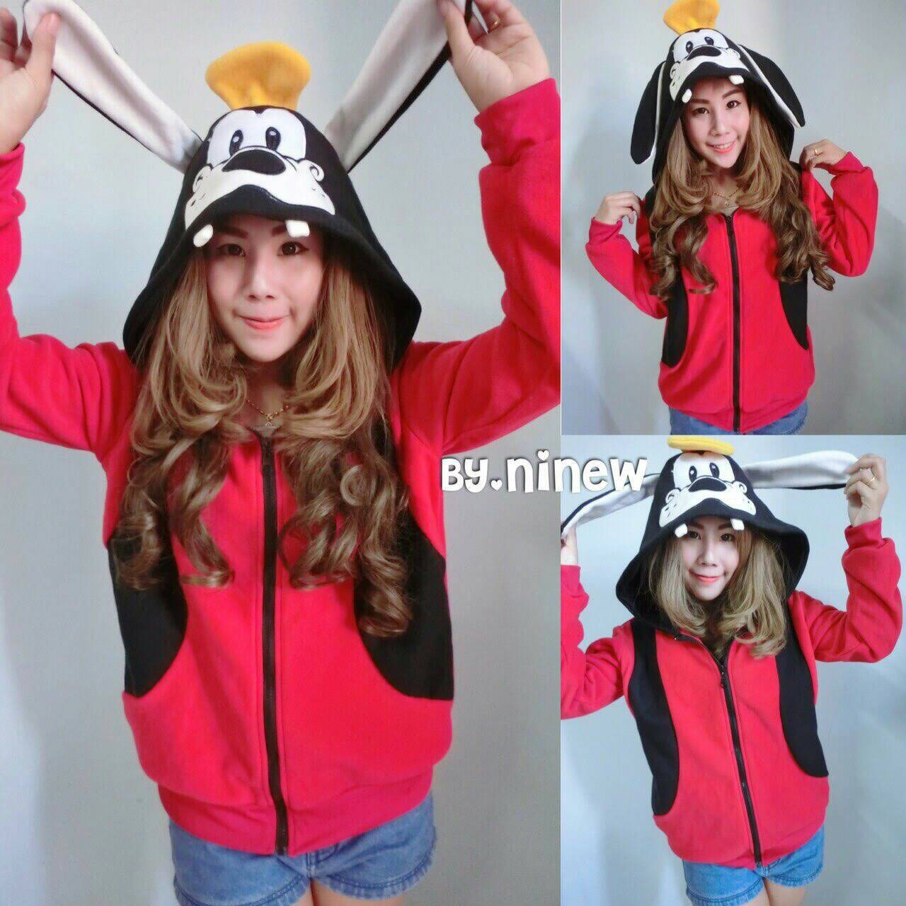 เสื้อกันหนาวฮู้ทการ์ตูน ไซร์ใหญ่