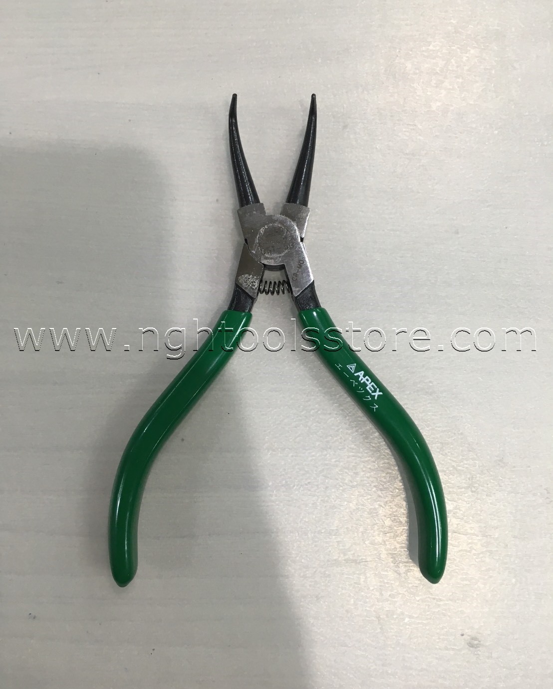 คีมหนีบแหวนปากงอ ขนาด 5" ยี่ห้อ APEX
