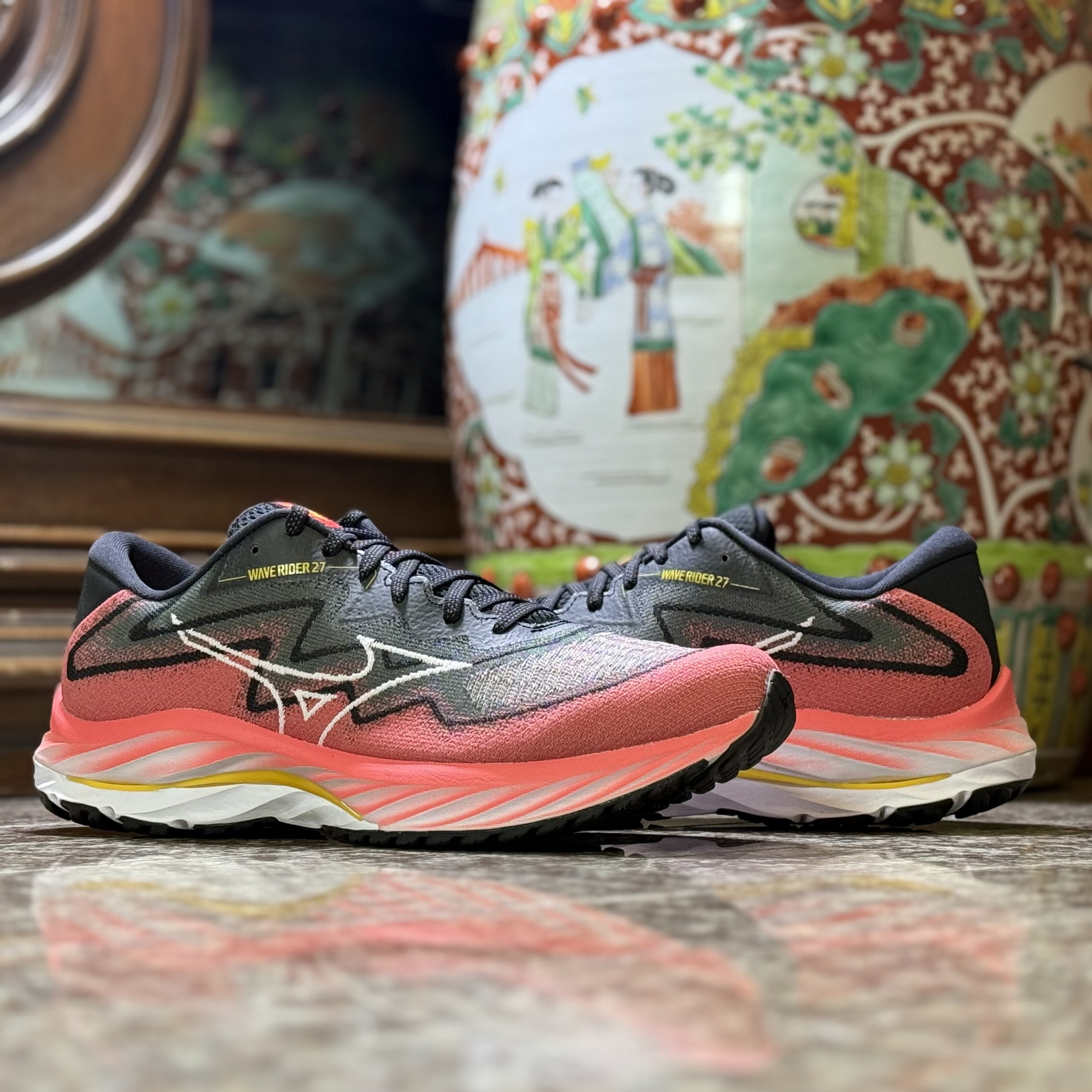 รองเท้าวิ่ง Mizuno Wave Rider 27 Knit ‘Turbulence’ (M9.5US)