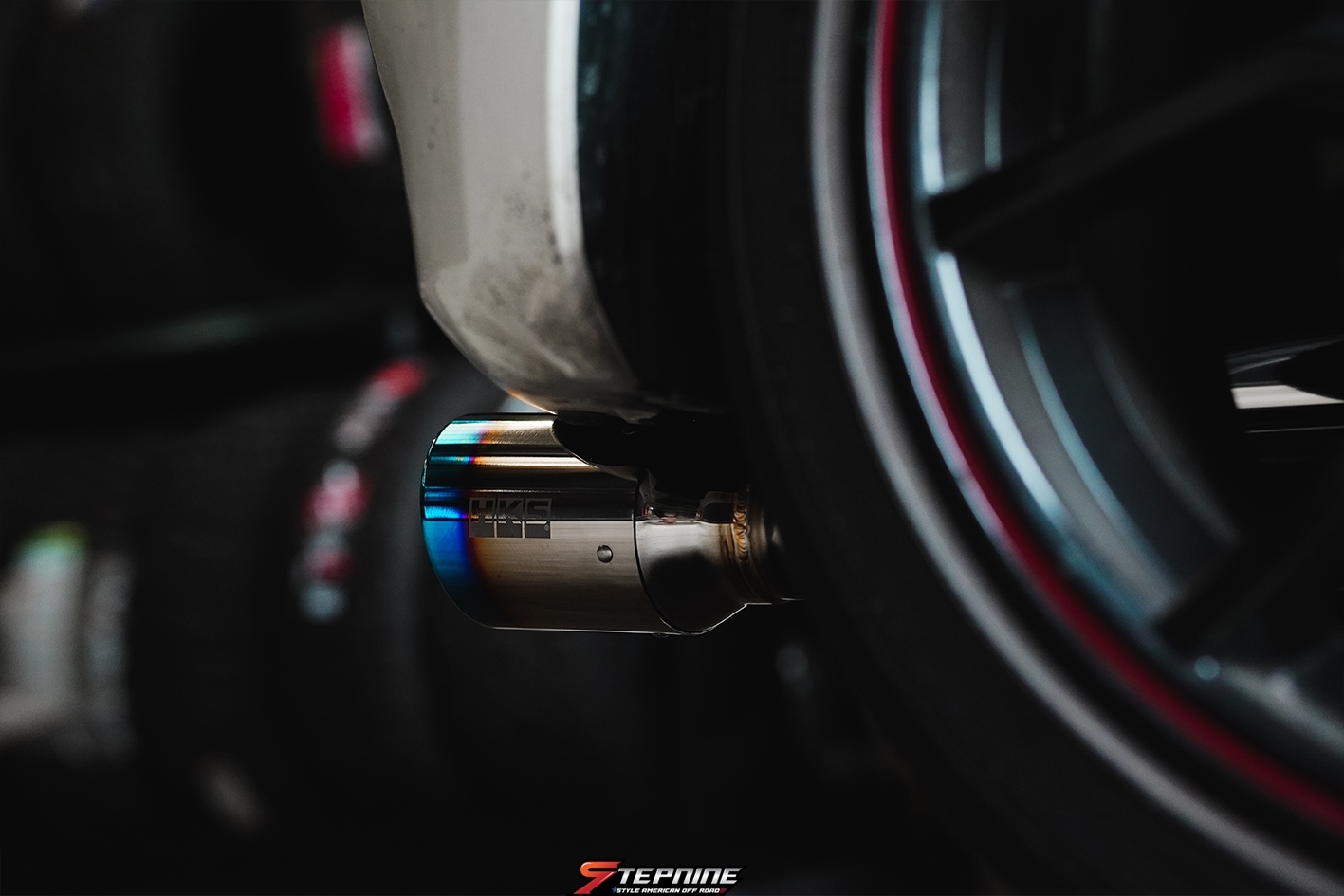 ท่อ HKS ปลายไทเทเนียม ของแท้จากญี่ปุ่น ใส่ JAZZ รหัส ZH002 ที่ STEP9