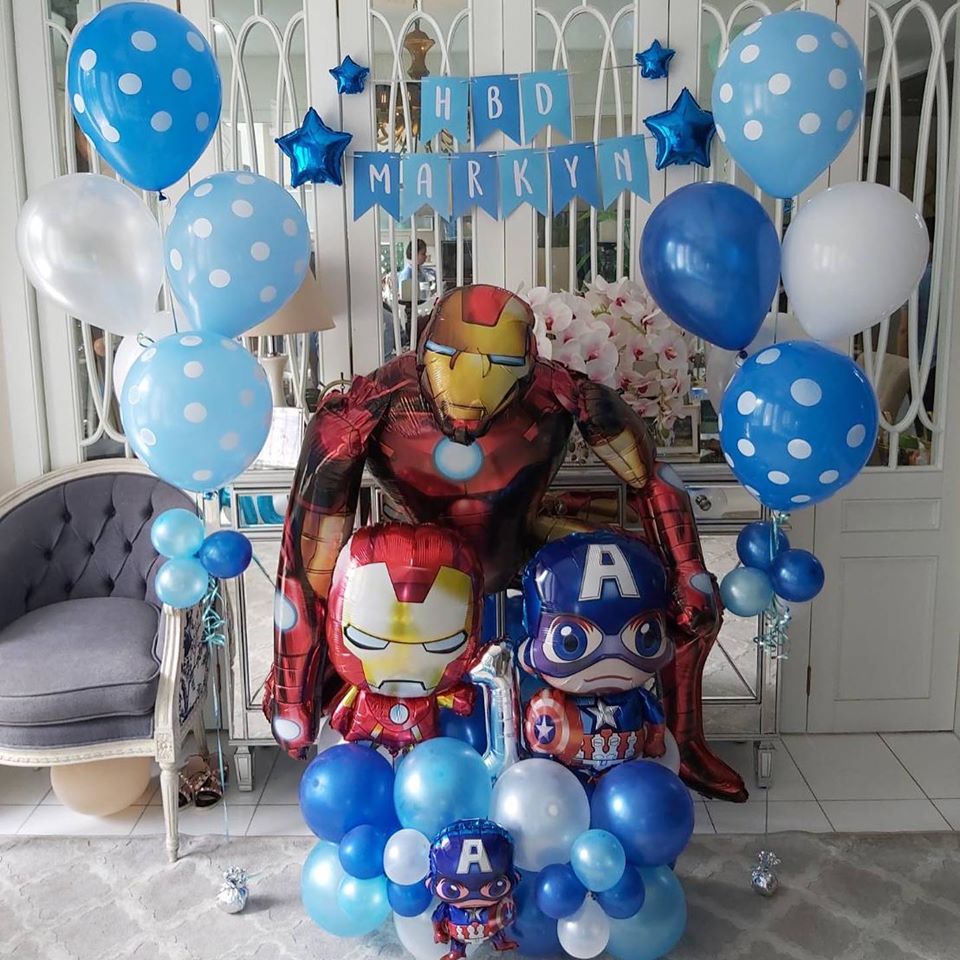 SET วันเกิดตัวการ์ตูนมาเวล Happy Birthday MARVEL Balloon Set