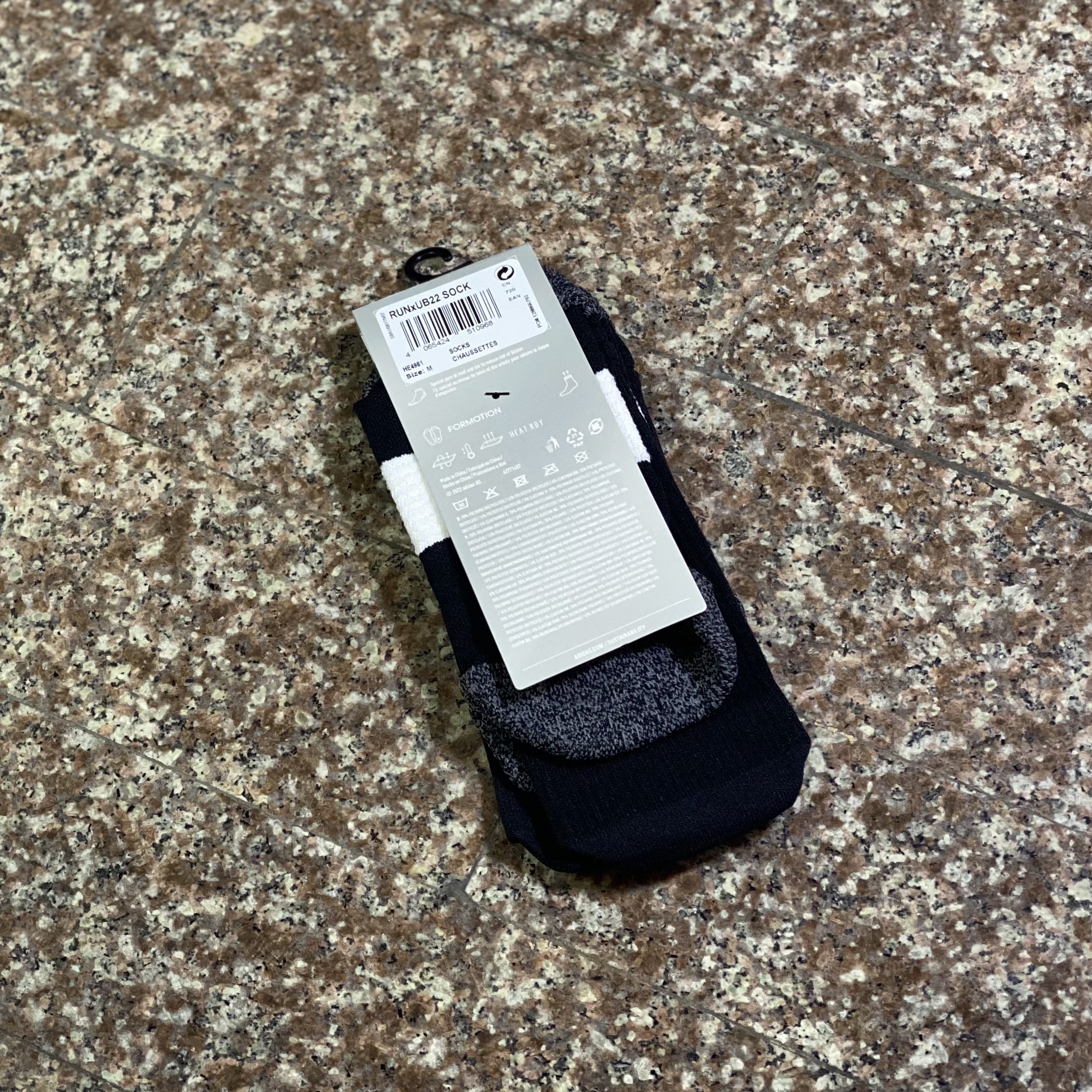 ถุงเท้าวิ่ง Adidas X UB22 Running Crew Socks ‘Black’ (S,M)