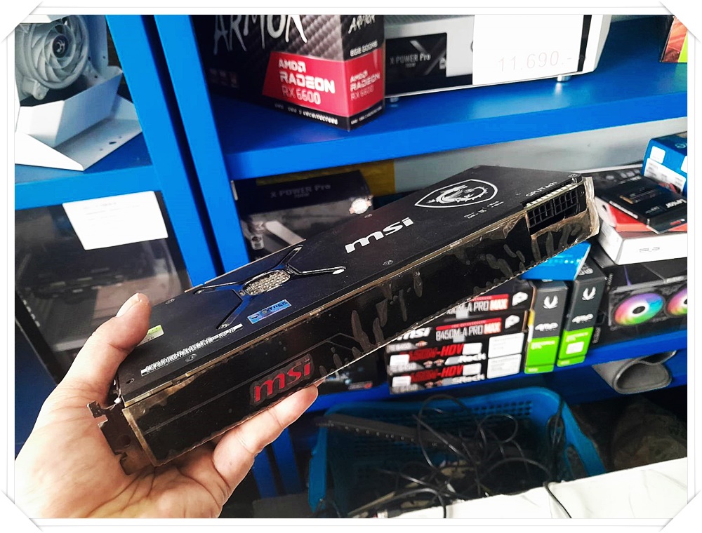 (* มือสอง) การ์ดจอเล่นเกมส์ ทำงานกราฟฟิค VGA MSI RADEON RX VEGA56 AIR BOOST 8GD OC