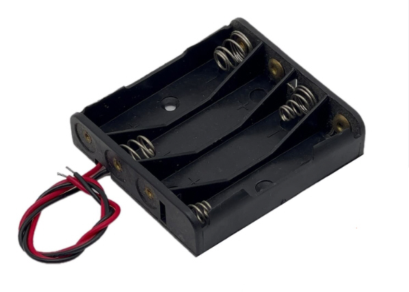 รางถ่าน (Battery Case) ขนาดAAA 4 ก้อน 6V สำหรับโครงงาน D.I.Y. แบบเปลือยไม่มีฝา