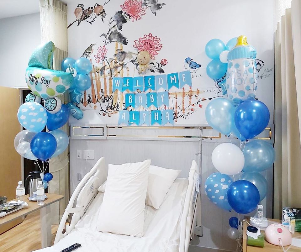 Set Backdrop Welcome Baby Tone Blue