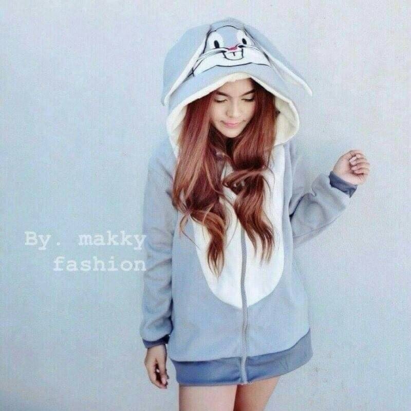 เสื้อกันหนาวฮู้ทการ์ตูน ไซร์ใหญ่