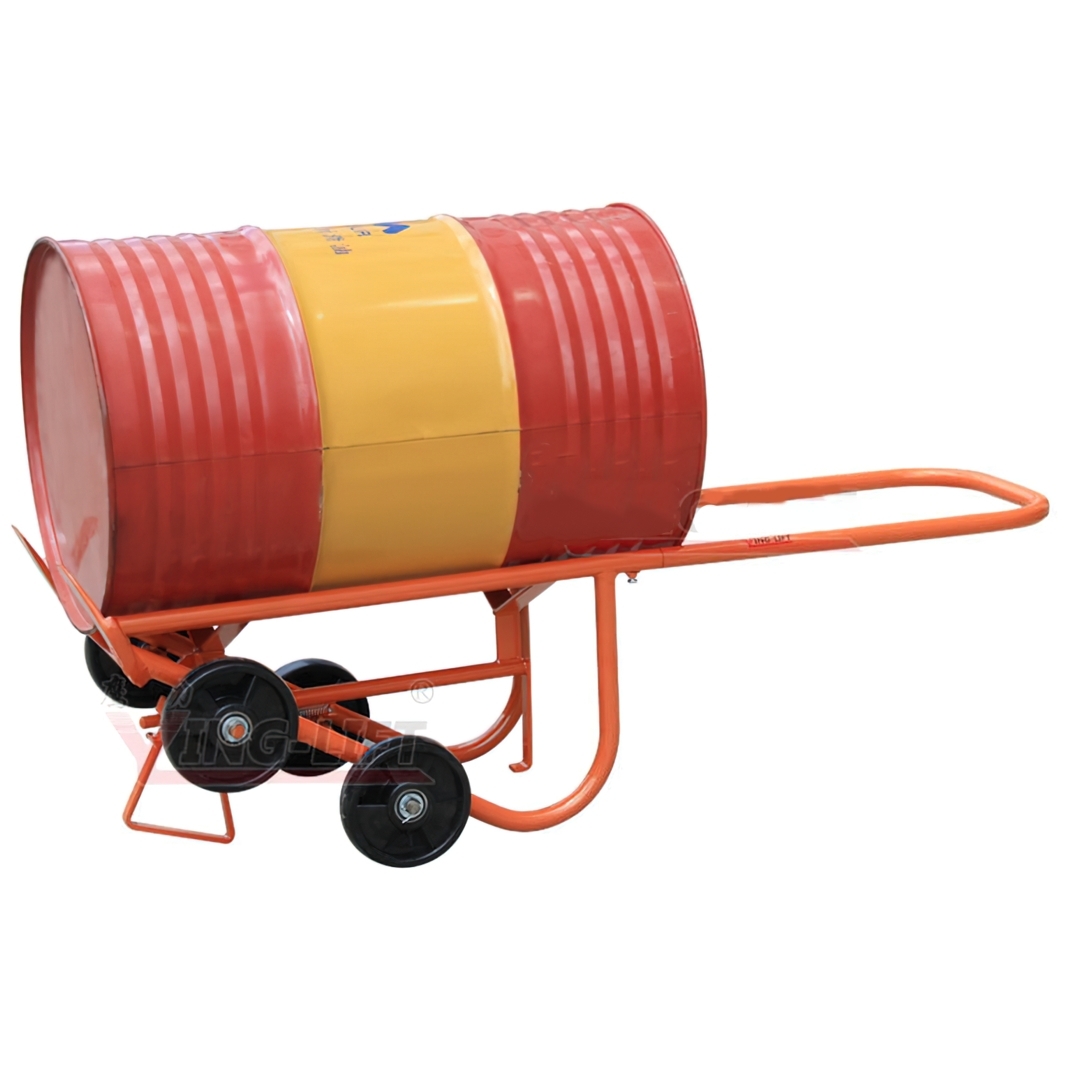 รถเข็นรุ่น DF20 โครงเหล็กแข็งแรง พร้อมยกถัง ความจุได้สูงสุดที่ 350 KG. สามารถเท่ของเหลวได้สะดวก เข็นขึ้นลงสะดวก