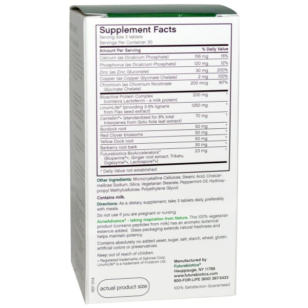 FutureBiotics, AcneAdvance, 90 Veggie Tabs