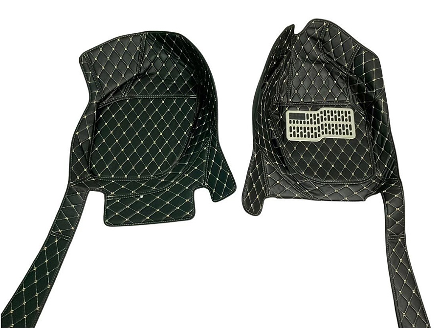 พรมปูพื้นรถยนต์6D VOLVO V40 (2013-16) พรม6D วอลโว่ วี40 สีดำด้ายครีม เข้ารูป เต็มคัน 6ชิ้น