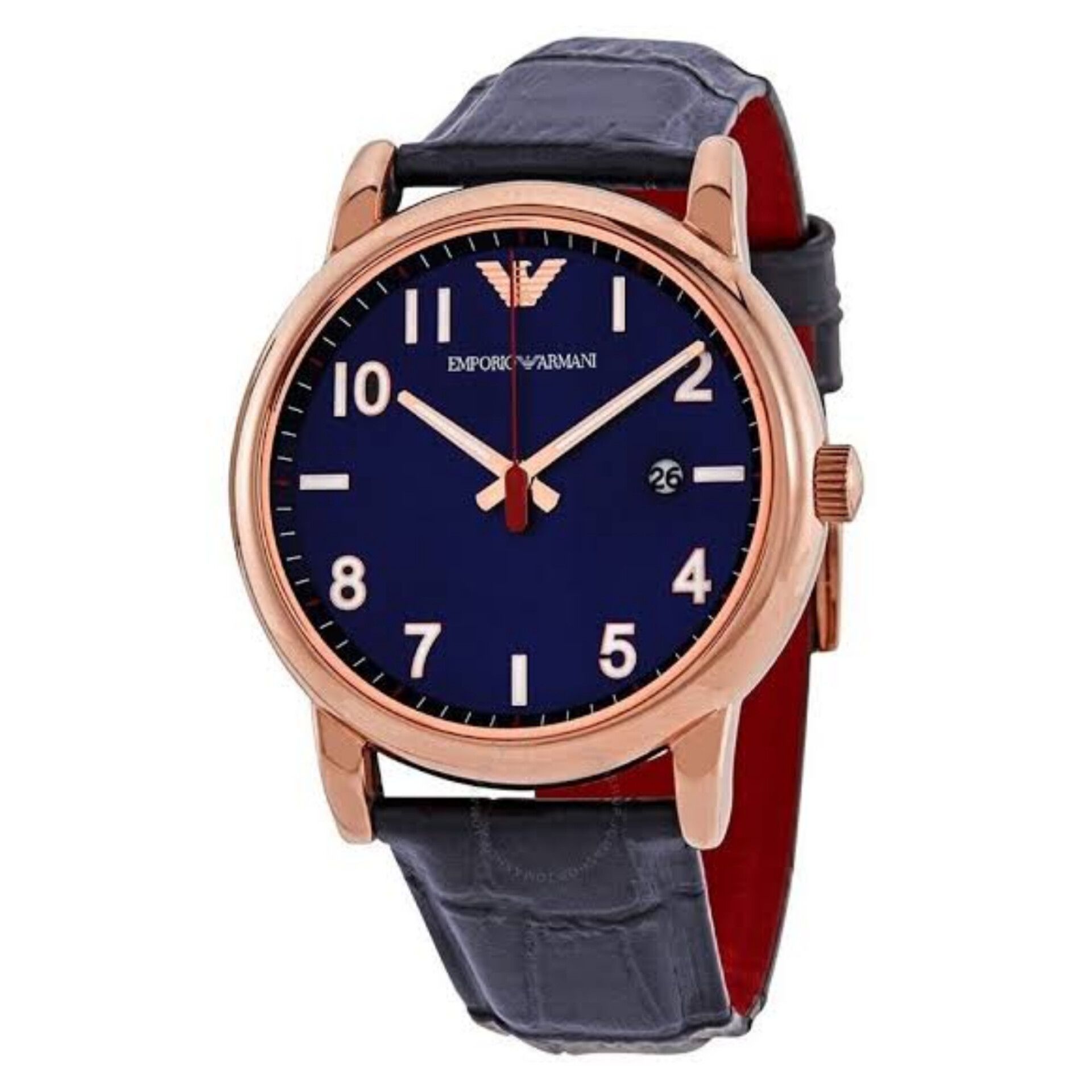 นาฬิกา Emporio Armani Three-Hand Date Blue Leather Watch AR11135 Size 43 mm