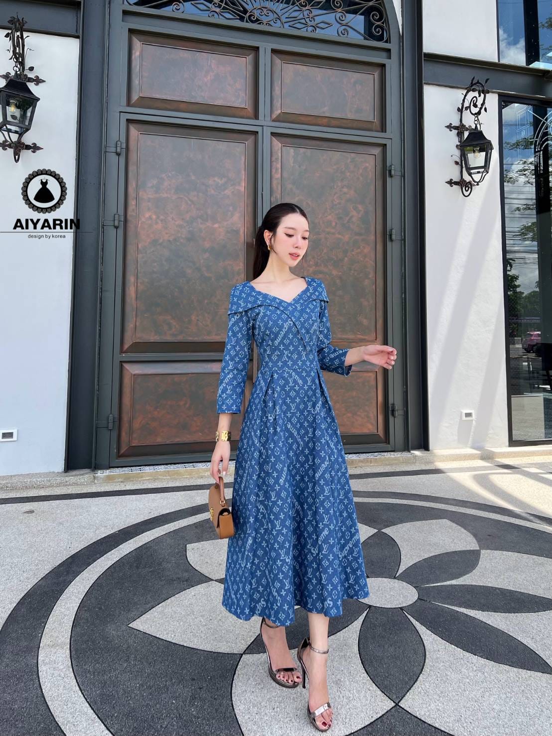 เดรสเเขนยาวผ้าทอหน้าหลังนื้มีทรงสวยมั้กๆผ้าหนานิ่มไฮโซสวมใส่ง่ายเเต่งเเนวลูกคุณมั้กๆคะเดรสกระโปรงยาวดูไฮโซมั้กๆๆน่ารักมั้กๆว์ผ้าเนื้อดีหนาสวยดูเก๋เนื้อดีมีนำ้หนักผ้าทวิตหนาสวยมากๆๆ