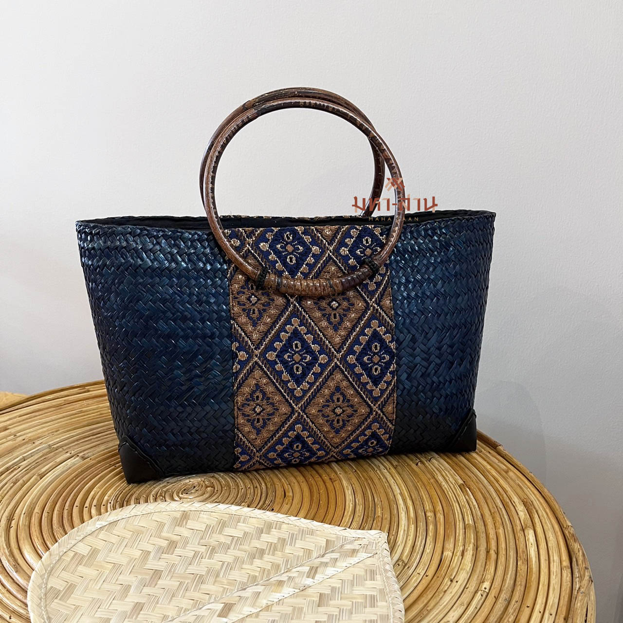 กระเป๋ากระจูดหูหวาย กระเป๋าถือ กระเป๋าผ้าไทย 👜