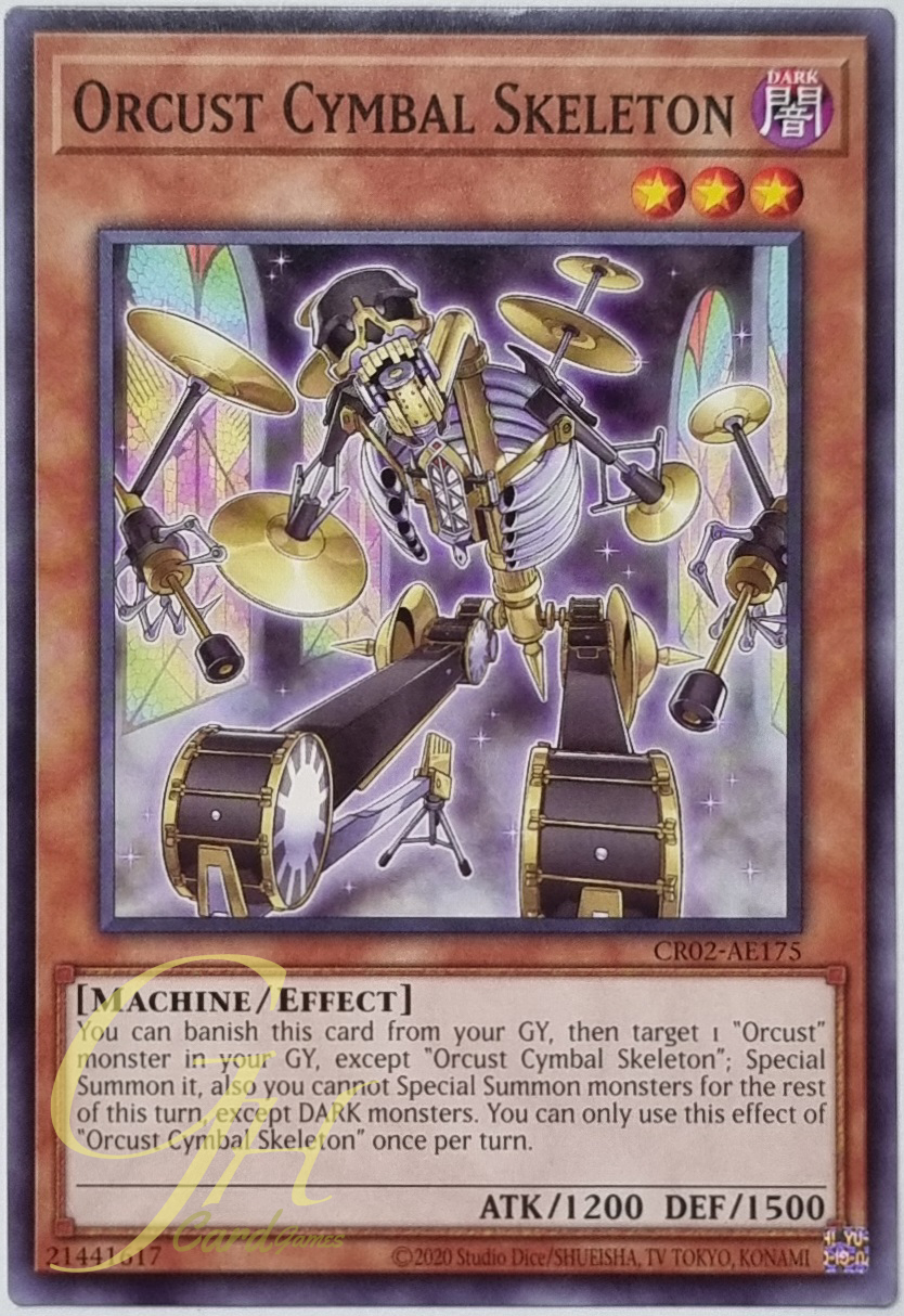 Yugioh [CR02-AE175] Orcust Cymbal Skeleton (Common)