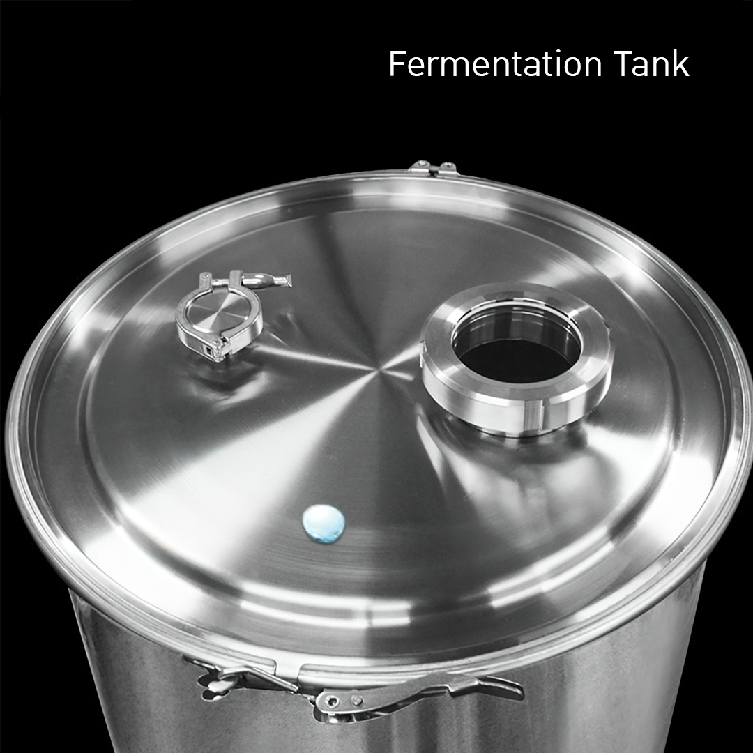 17155 yantai ถังหมักสแตนเลส304 ทรงกรวย สำหรับไวน์ เบียร์ วิสกี้ + พร้อมล้อ Fermentation Tank