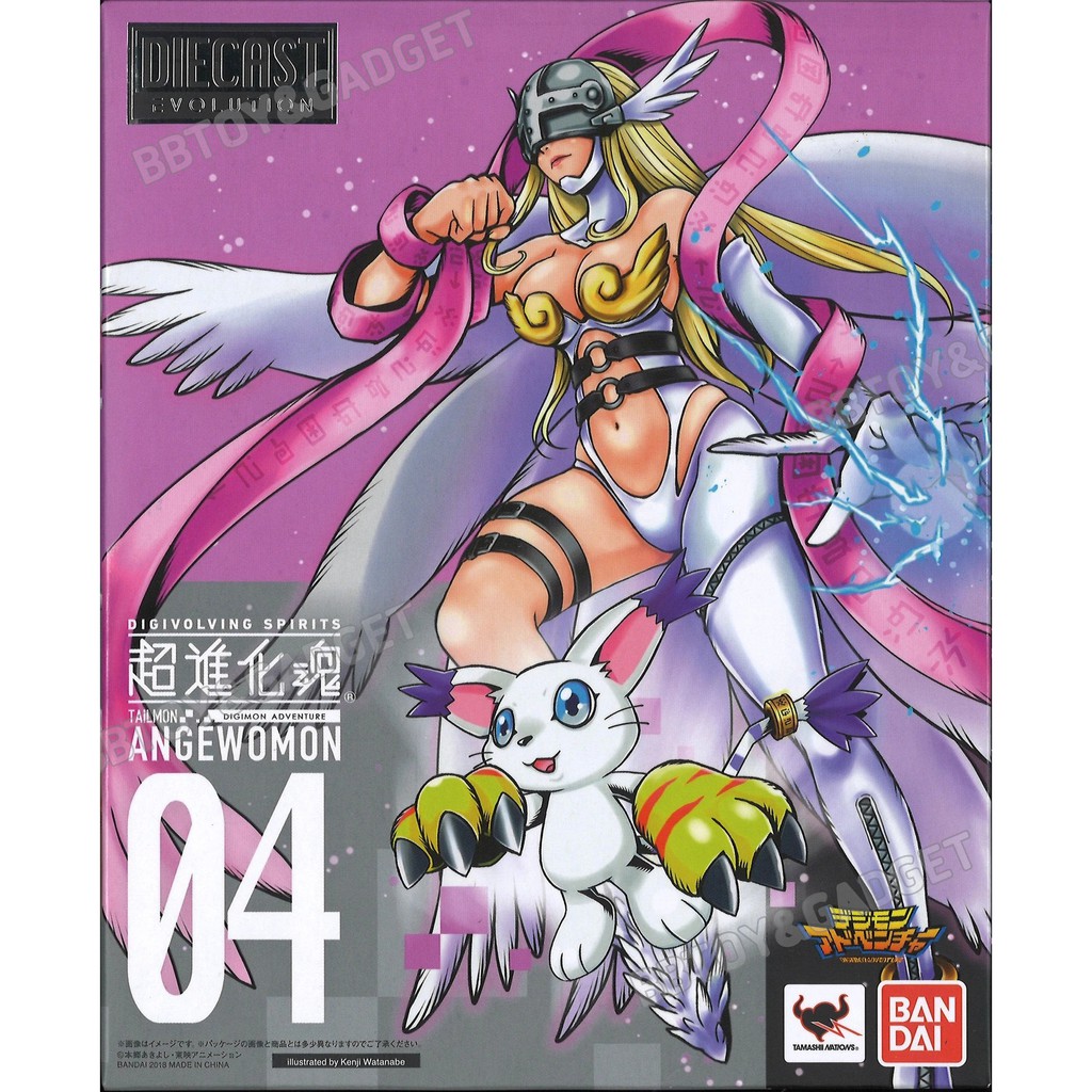 Digimon Angewomon Tailmon digivolving sprit 04 diecast evolution figure ดิจิมอน วอเกรมอน ฟิกเกอร์ แท้100%