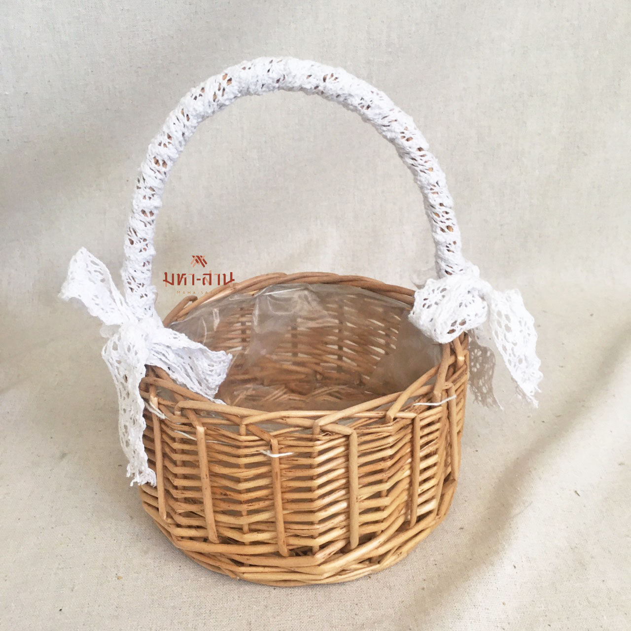 ตะกร้าหวาย หูผ้า พร๊อพถ่ายรูป 🧺