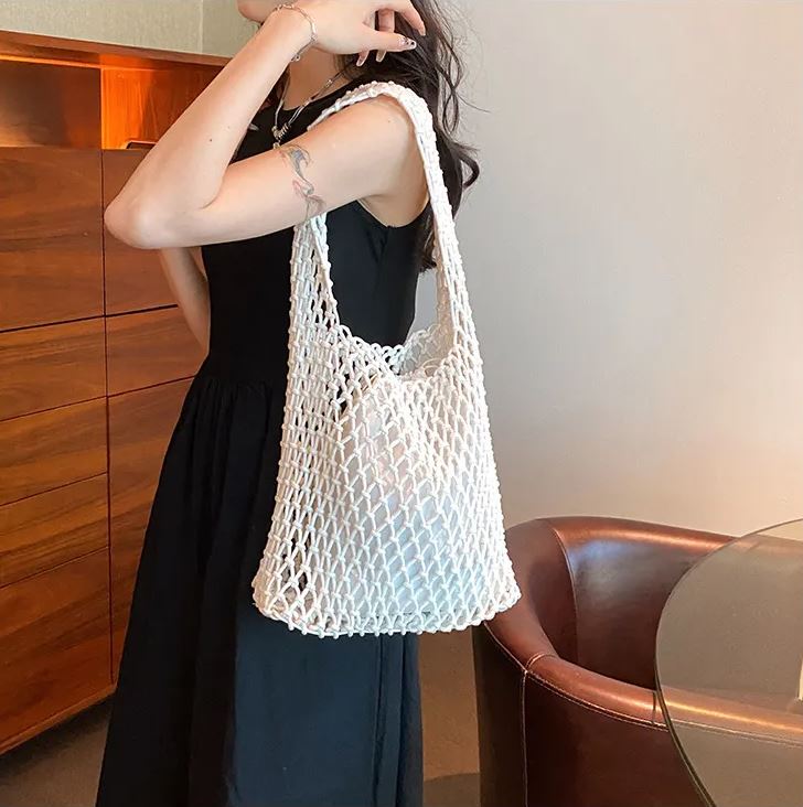 กระเป๋าจิ๋ว กระเป๋าถัก กระเป๋าคล้องแขน กระเป๋าเกาหลี กระเป๋าคาเฟ่ 💙