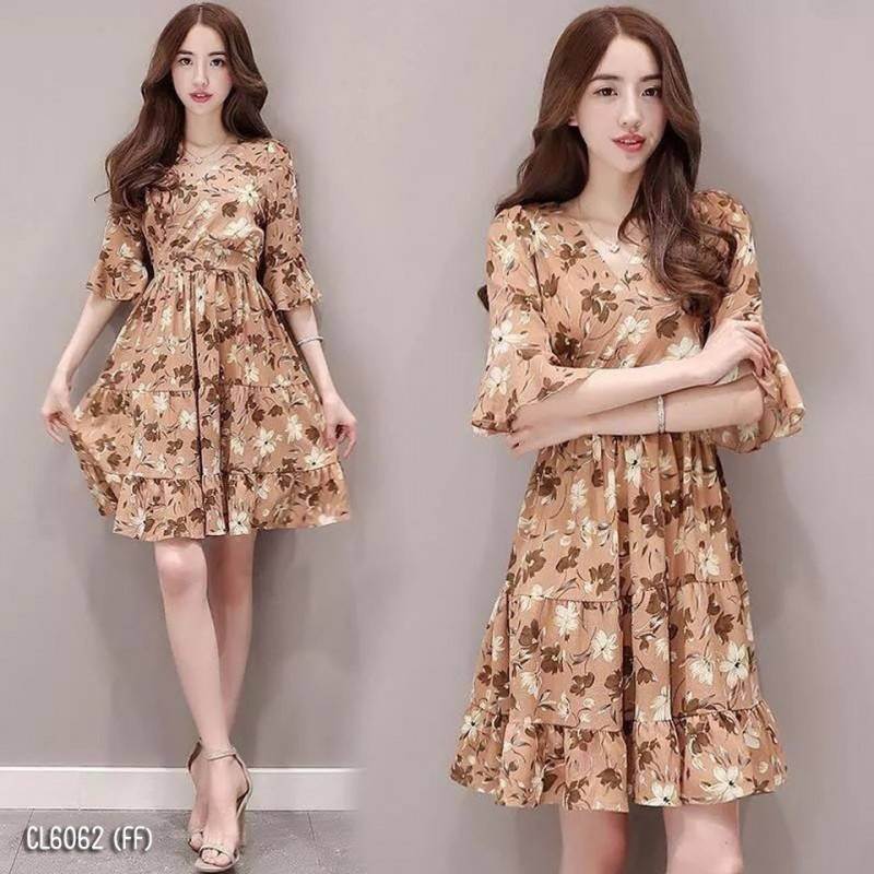 เดรสลายดอก