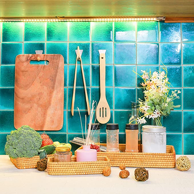 ถาดหวาย ถาดใส่อาหาร พร็อพถ่ายรูป rattan tray🤎