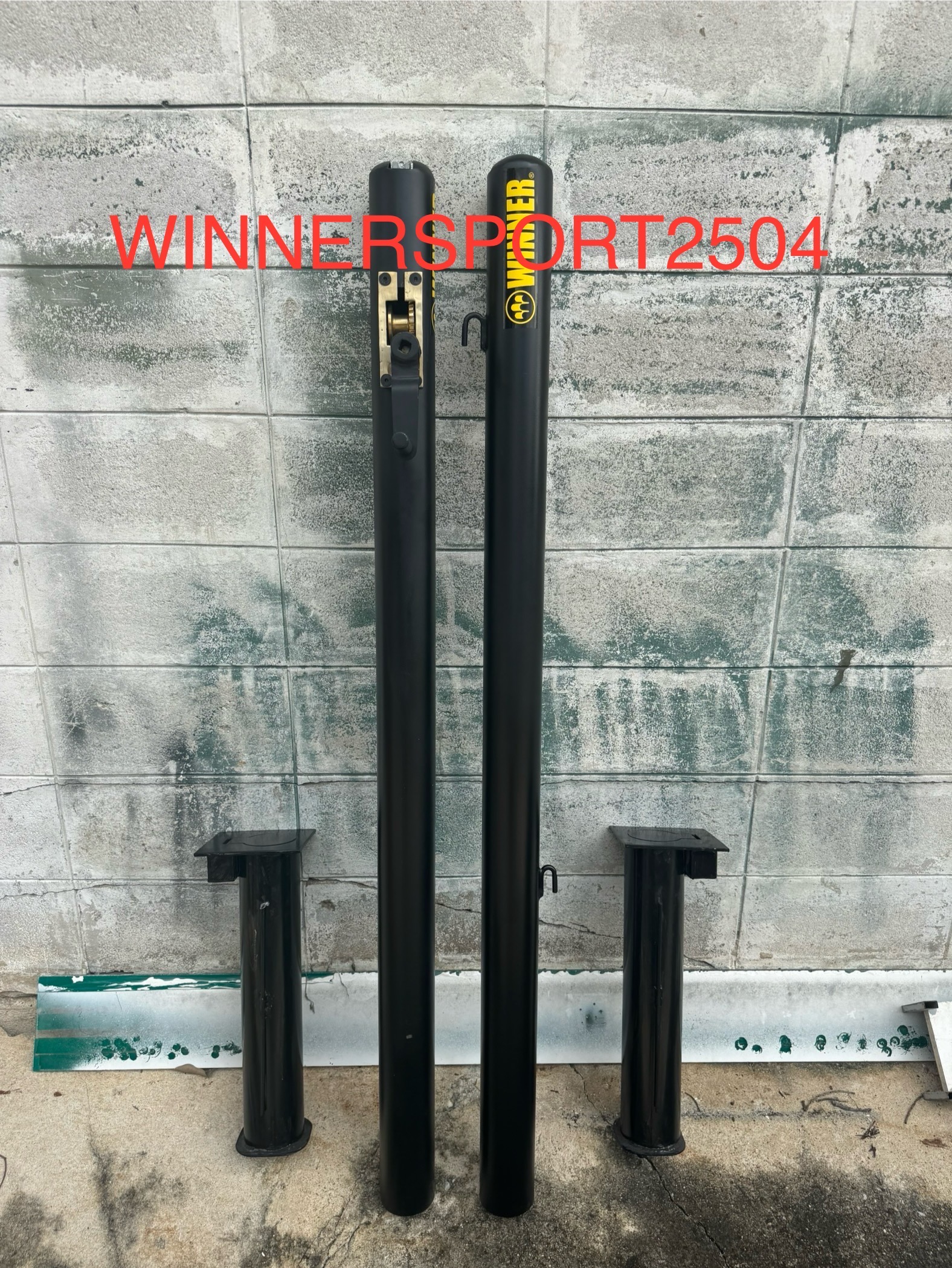 เสาเทนนิส ฝังพื้น เฟืองทองเหลือง แบบพิเศษอย่างดีWINNER