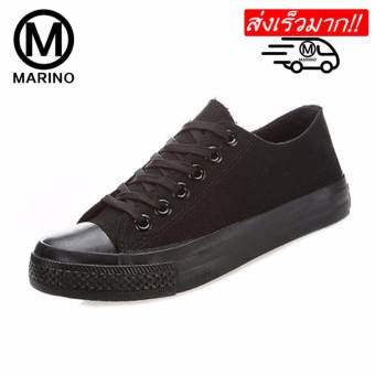 Marino รองเท้านักเรียน รองเท้าผ้าใบนักเรียน รองเท้าผ้าใบผู้หญิง No.A007 - สีดำ