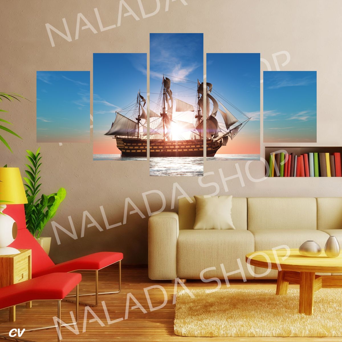 ภาพติดผนังผ้าใบแคนวาส สวย ความหมายดี 016