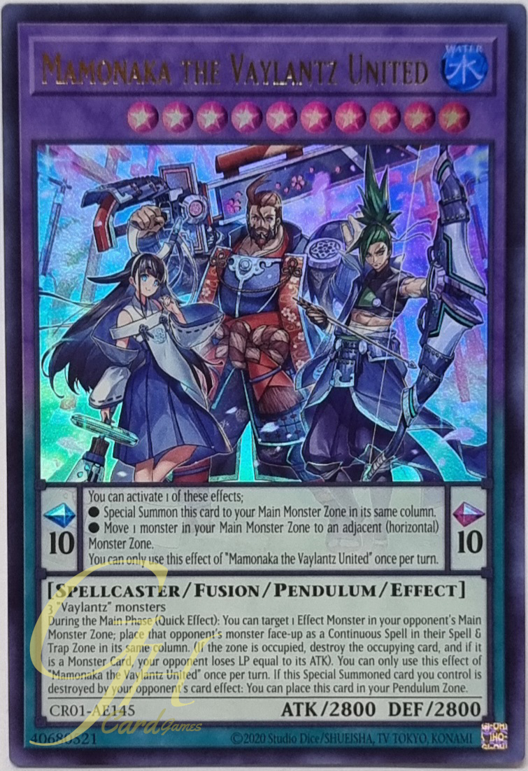 Yugioh [CR01-AE145] Mamonaka the Vaylantz United (Ultra Rare)
