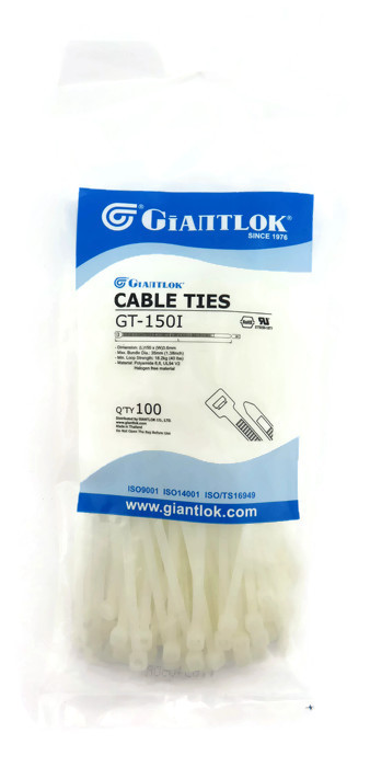 สายรัดพลาสติกสีขาว ยี่ห้อ GIANTLOK
