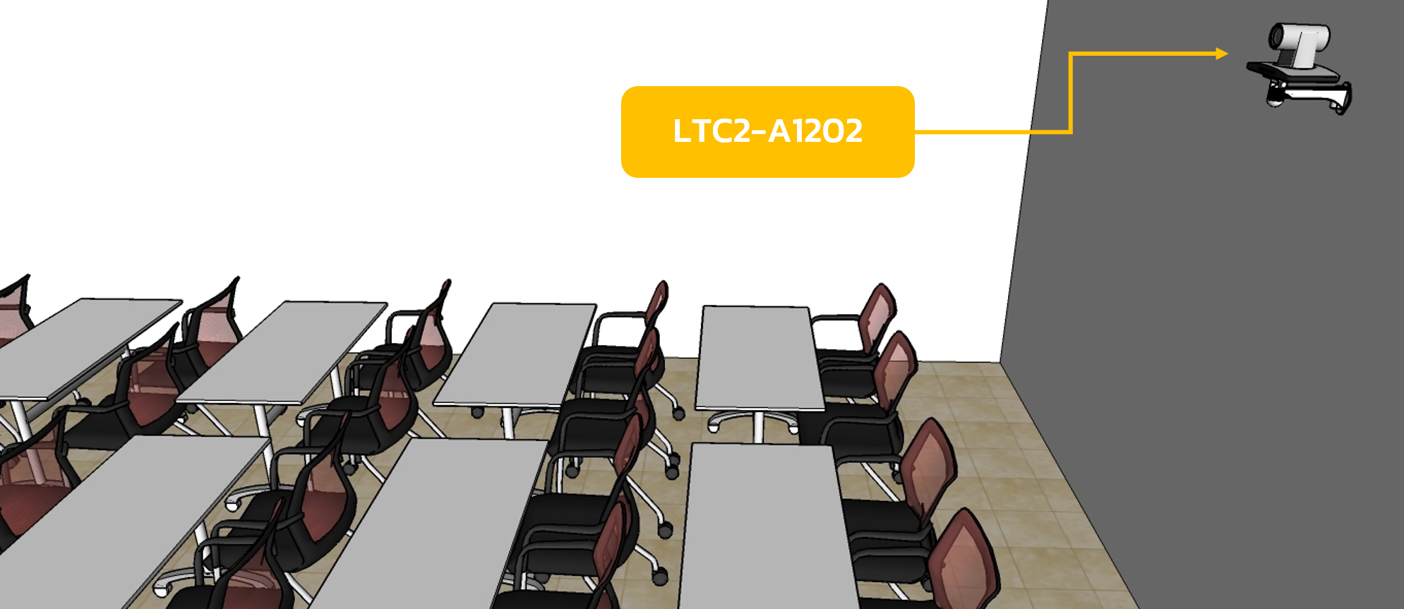 ตัวอย่างตำแหน่งจุดตั้งกล้อง LTC2-A1202N-V2