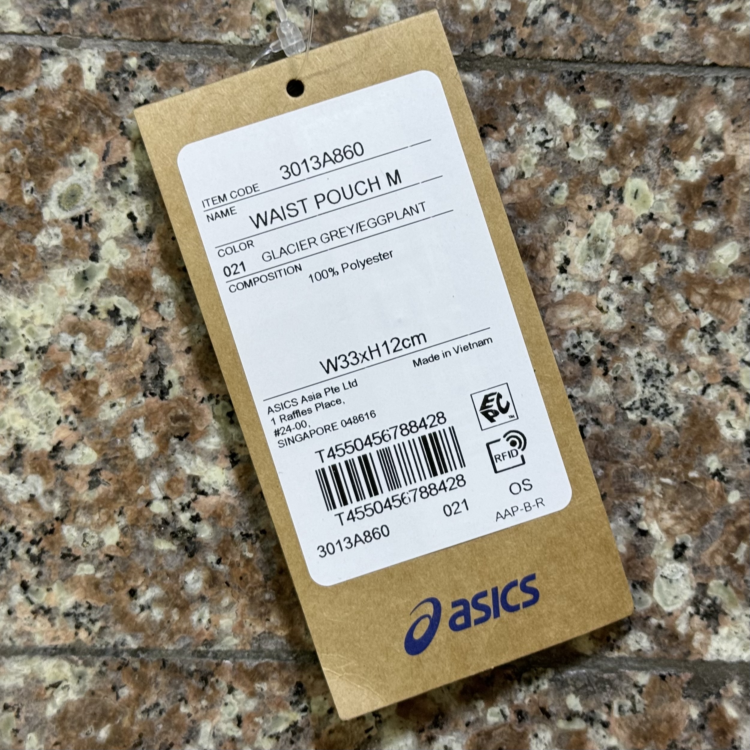 กระเป๋าวิ่ง ASICS Waist Pouch M ‘Grey/EggPlant’