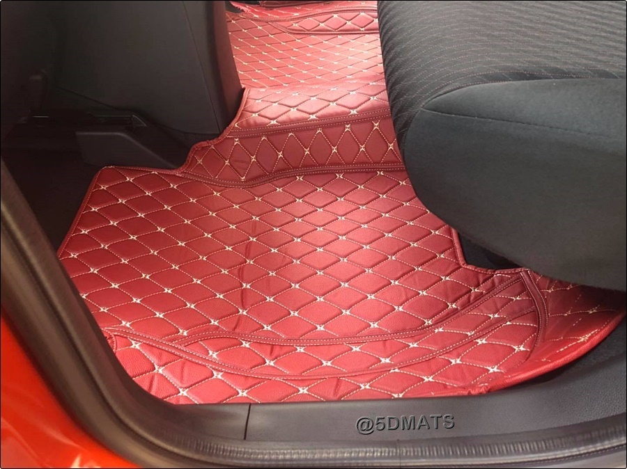 พรมปูพื้นรถยนต์ 6D HONDA JAZZ GK (2014-19) พรมหนัง6D เกรดA เต็มคัน 3ชิ้น