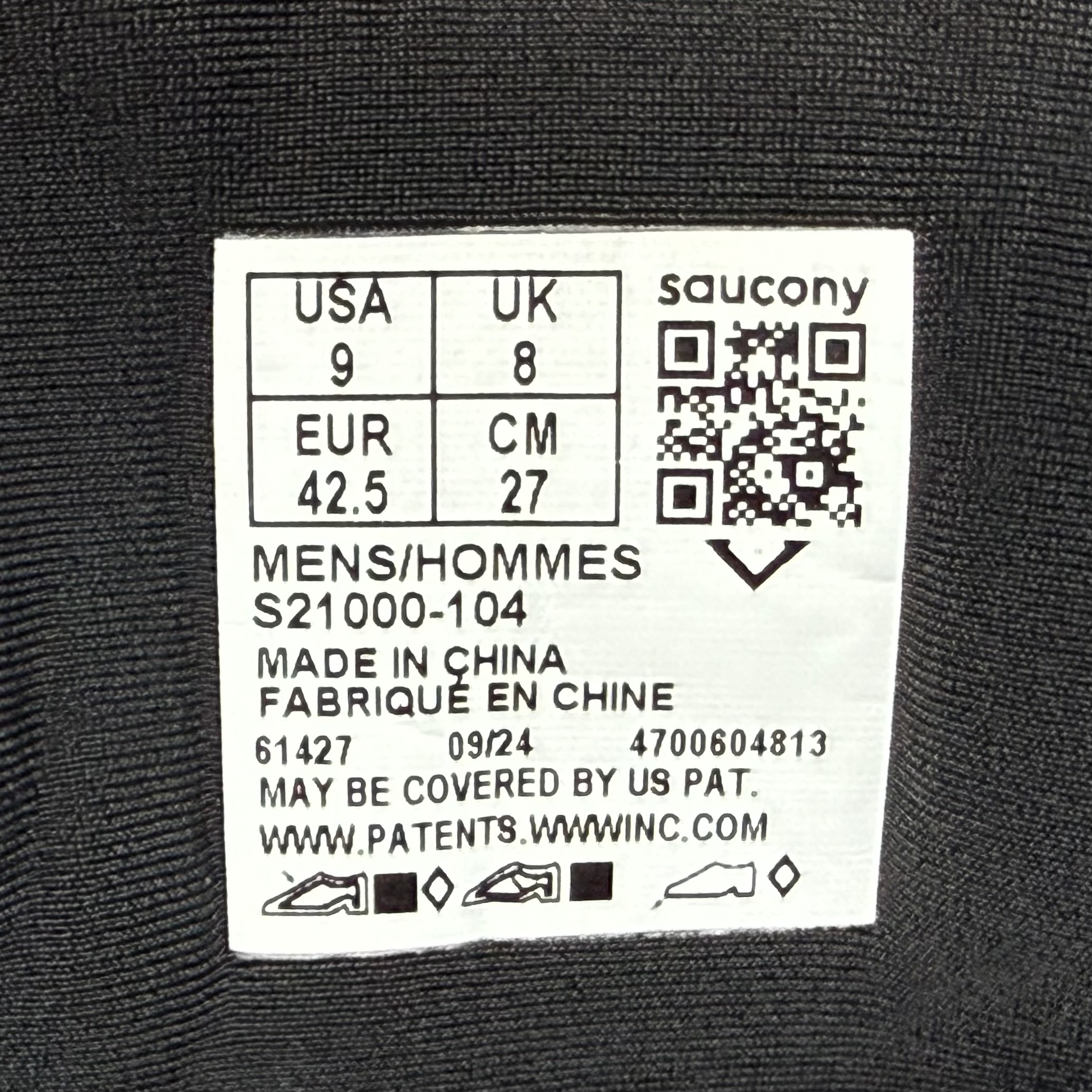 รองเท้าวิ่ง Saucony Ride 18 ‘GREY’ #มือ2 (M9US)