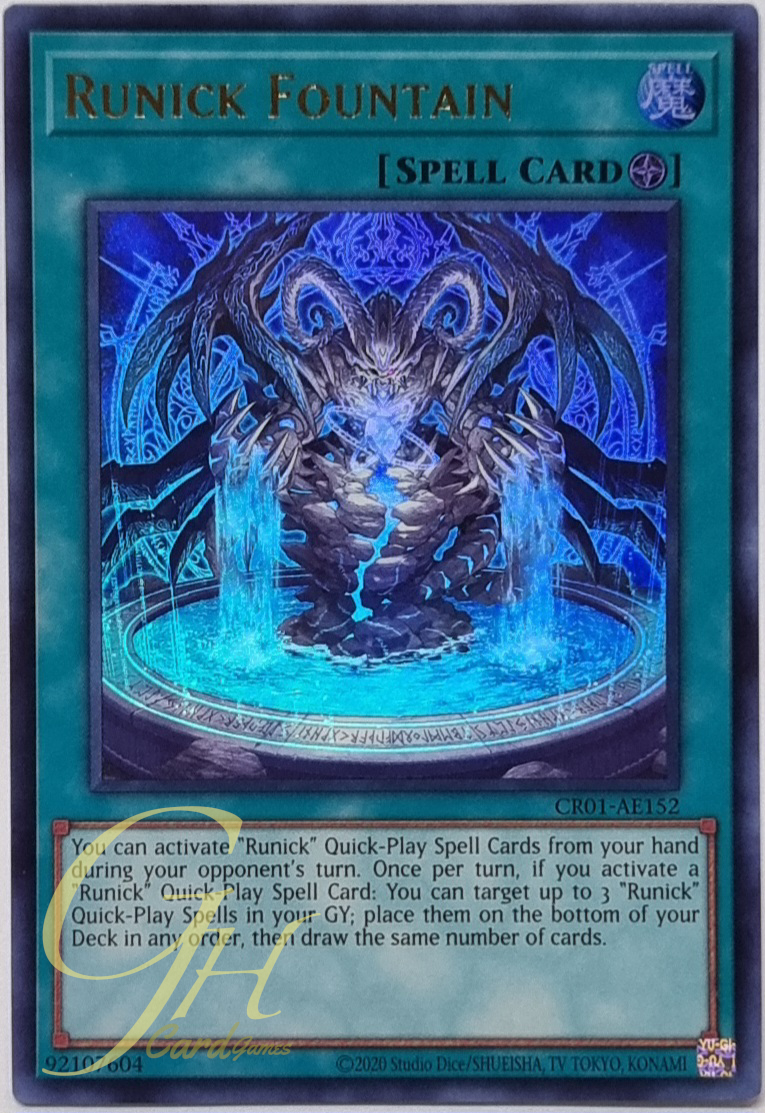 Yugioh [CR01-AE152] Runick Fountain (Ultra Rare)
