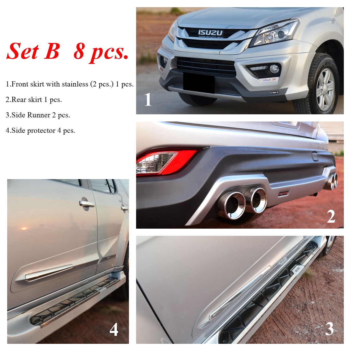 Style F Body Kit for Mu-X Set B 8 pcs.