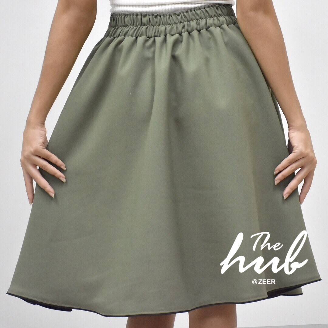 กระโปรงน่ารัก เอวสม็อคหลัง