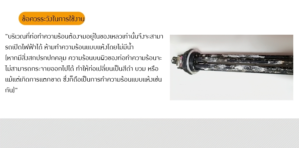 แท่งฮีตเตอร์ทำความร้อน รุ่น DN40 / DN50 Immersion Heater
