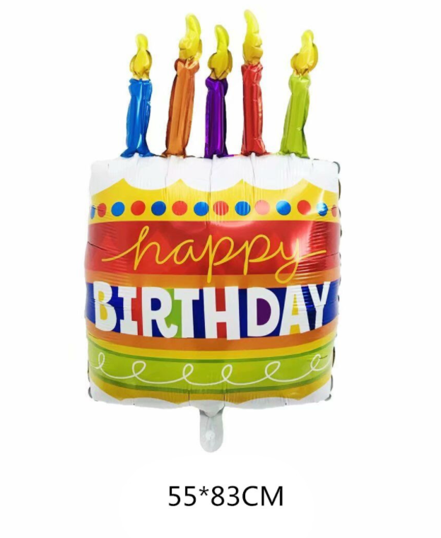 ลูกโป่งฟอยล์เค้ก Happy Birthday