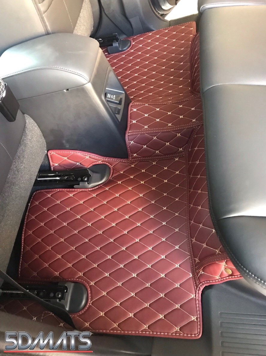 พรมปูพื้นรถยนต์6D NEW PAJERO SPORT 2016-20 รุ่นVIP. PREMIUM สีไวน์แดง หนาพิเศษ เต็มคัน