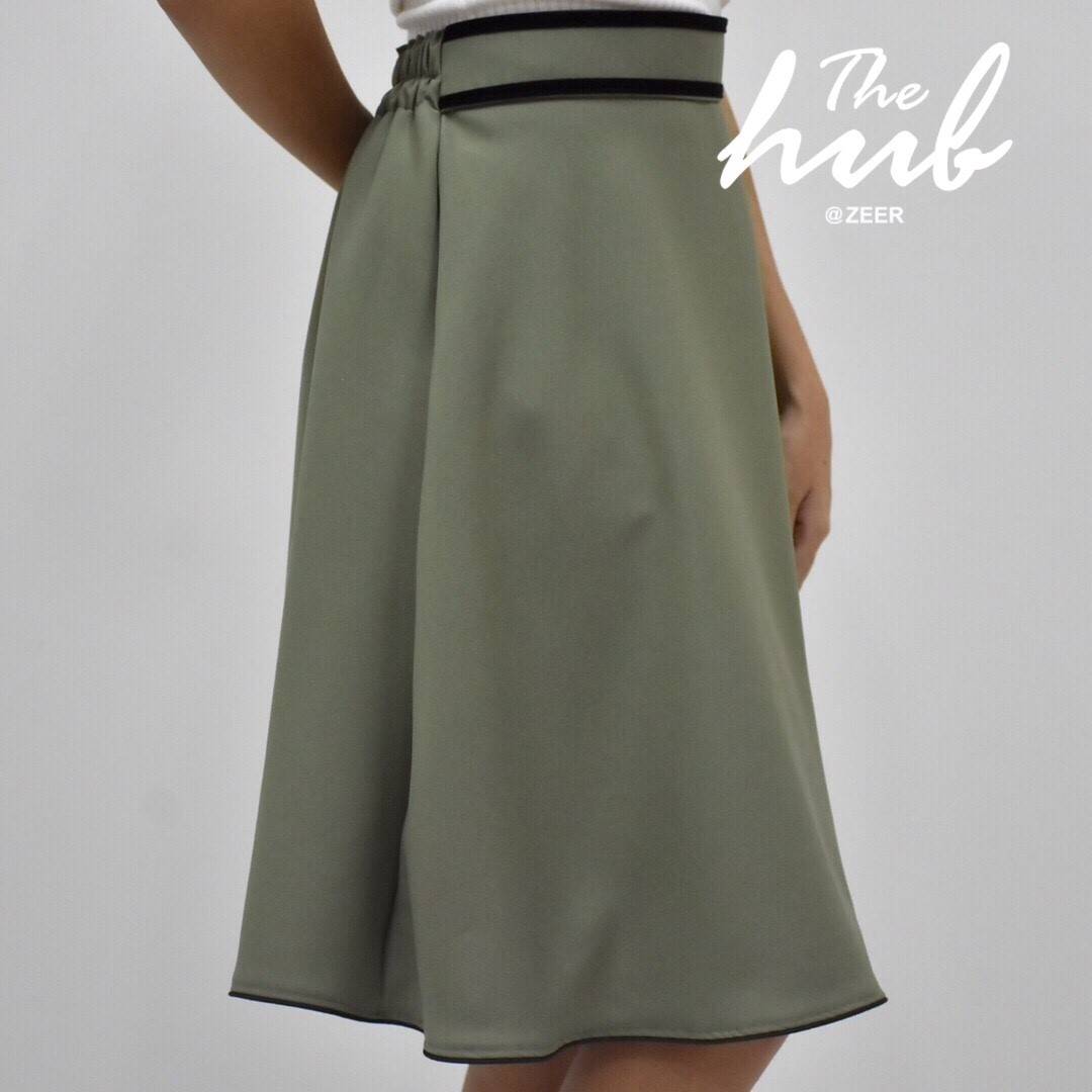 กระโปรงน่ารัก เอวสม็อคหลัง