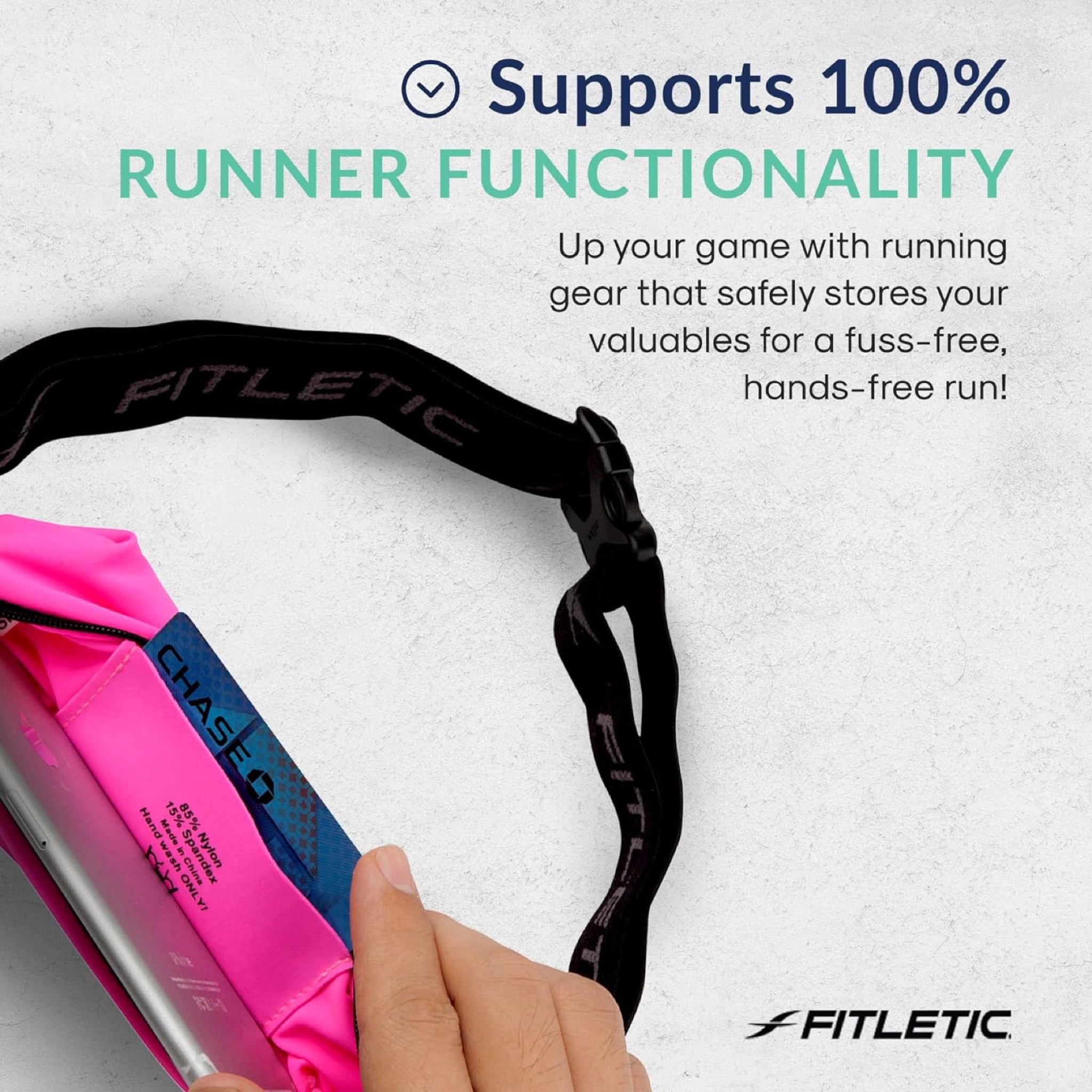 กระเป๋าวิ่ง Fitletic Mini Running Waist Bag ‘Pink’