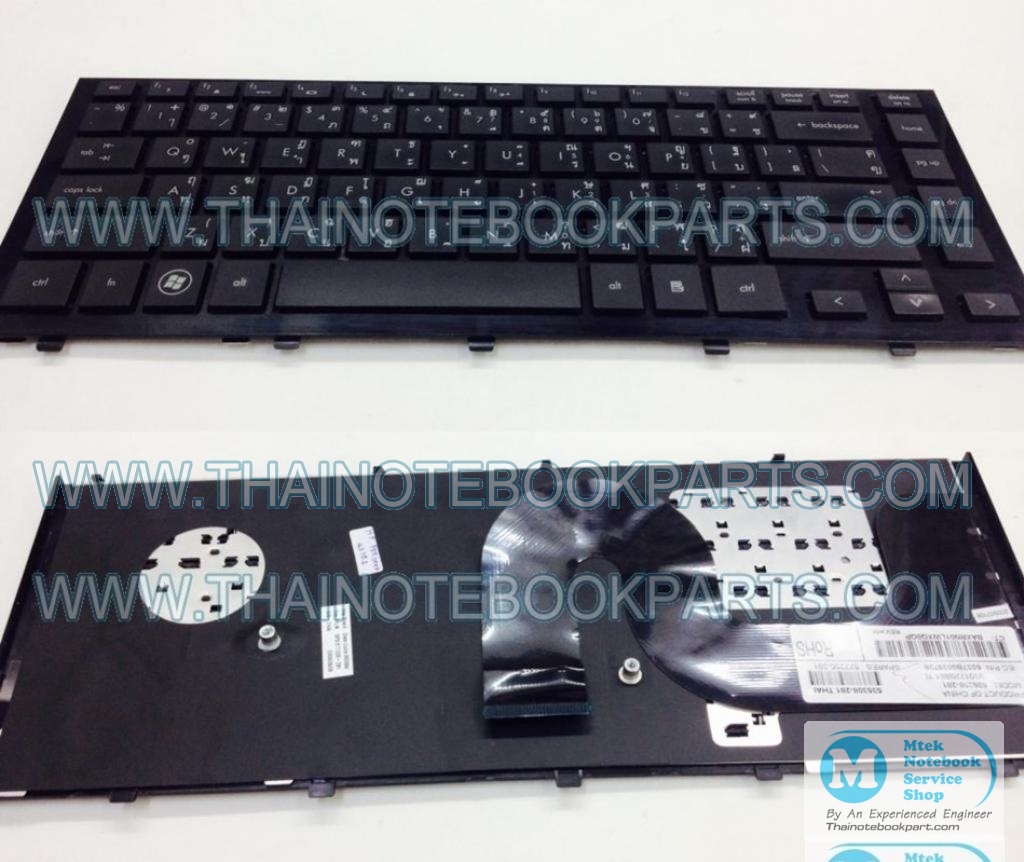 MT07660 คีย์บอร์ดโน๊ตบุ๊ค HP Compaq ProBook 4310s Keyboard Notebook (สินค้ามือสอง แป้นไทย-อังกฤษ สีดำ) 2
