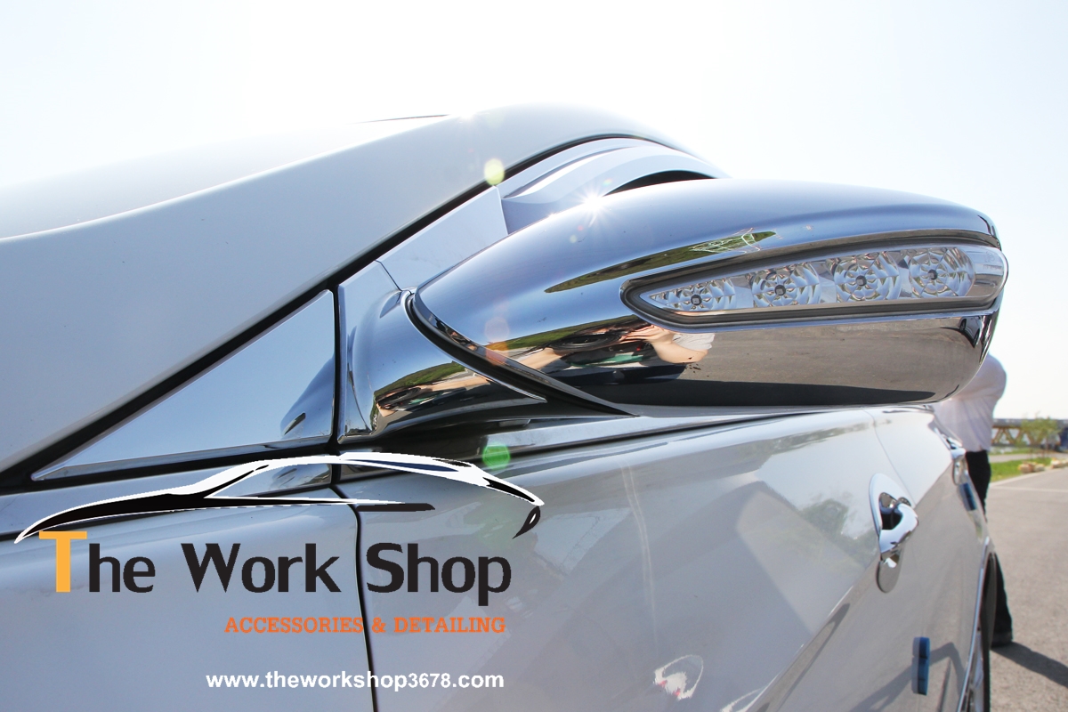 Side Mirror Chrome Garnish for Sonata ( โครเมี่ยมครอบกระจกมองข้าง )