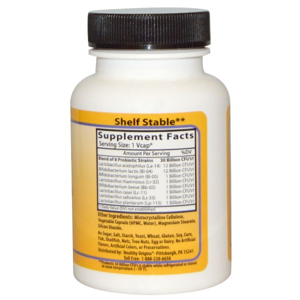 Healthy Origins, Probiotic, 30 Billion CFU's, 60 Vcaps