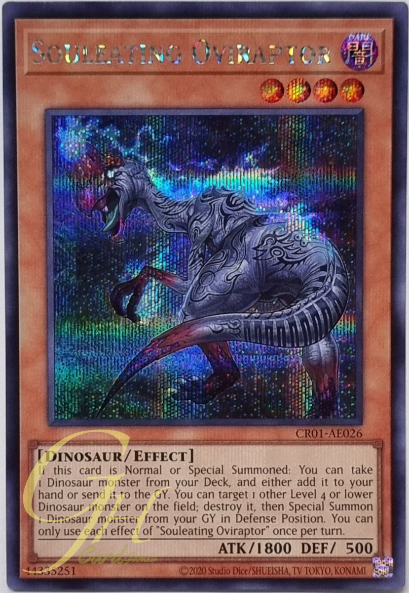 Yugioh [CR01-AE026] Souleating Oviraptor (Secret Rare)