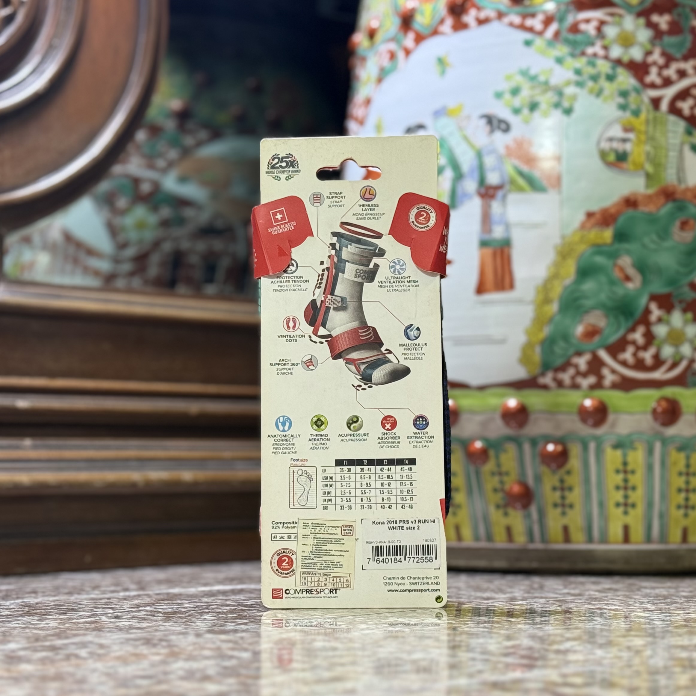 ถุงเท้าวิ่ง Compressport X KONA Running Crew Socks LIMITED (T2)