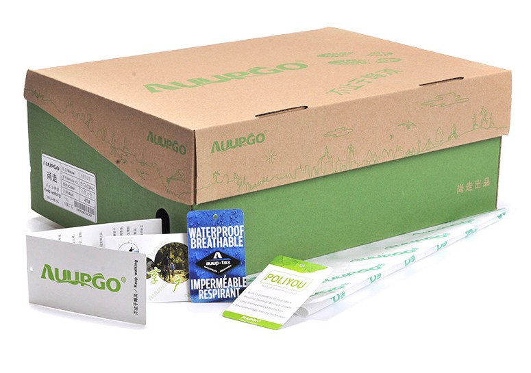 รองเท้าเดินป่าขี่จักรยาน AUUPGO รุ่น 13-03 สีเทาดำ