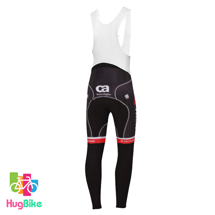 กางเกงจักรยานขายาวเอี๊ยม Trek 17 (02) สีแดงดำ