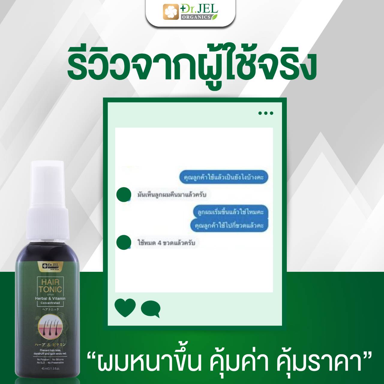 รีวิว ยาปลูกผม Dr.H 