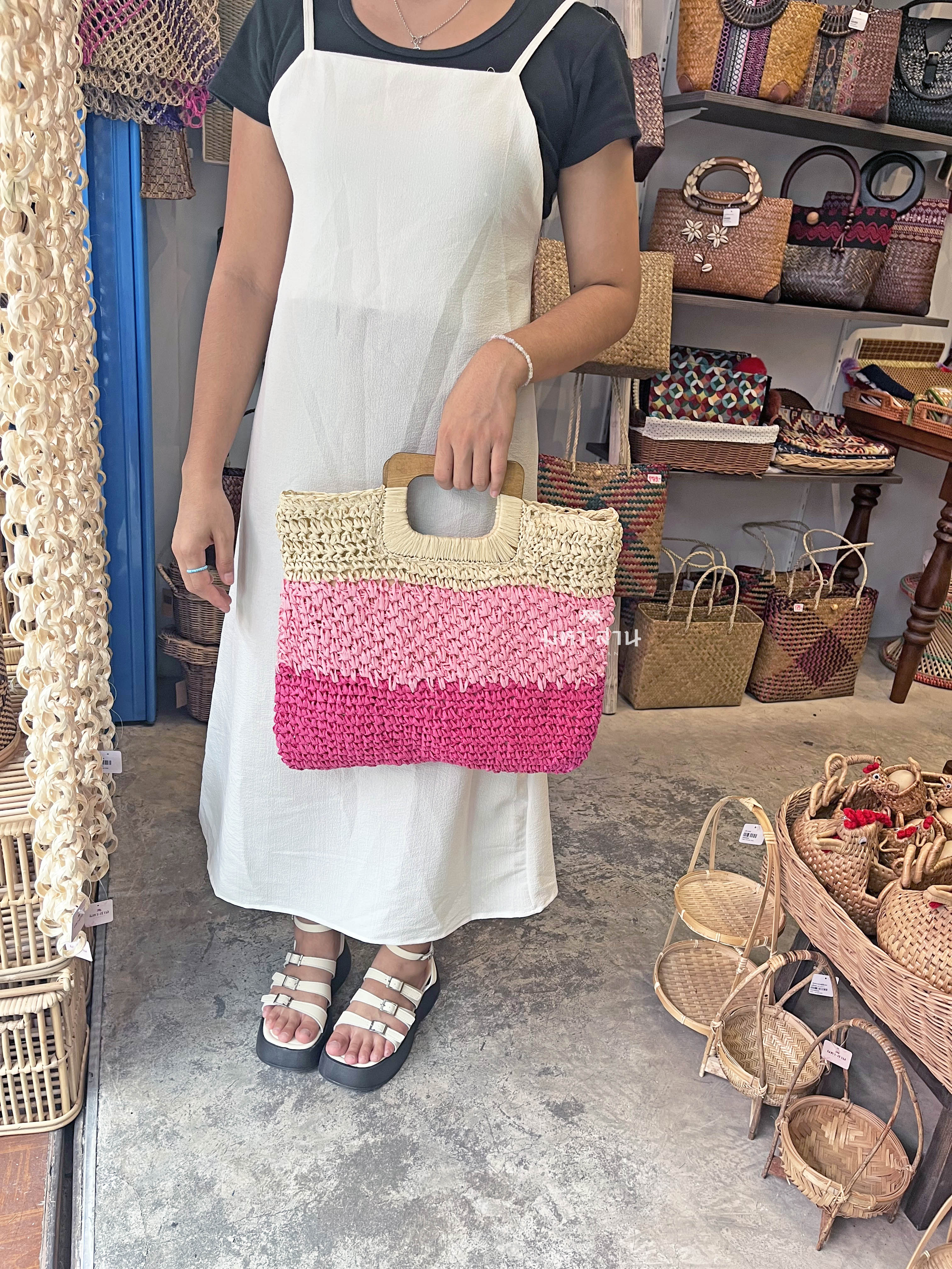 กระเป๋าสะพาย ถัก แฟชั่นเกาหลี คละสี 🎀