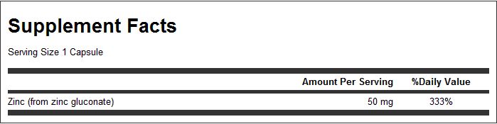 Swanson Zinc (Gluconate)50 mg